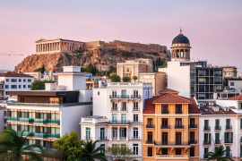 What are the most centrally located hotels in Athens